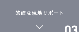 的確な現地サポート